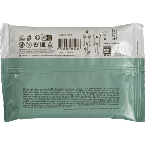 Abena Bed Bath Wipes – 20x23cm Rinse-Free Body Wipes (8-Pack)