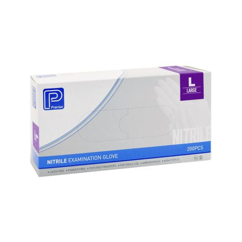 Premier Violet Blue Nitrile Examination Gloves – Powder-Free (200 Pack)