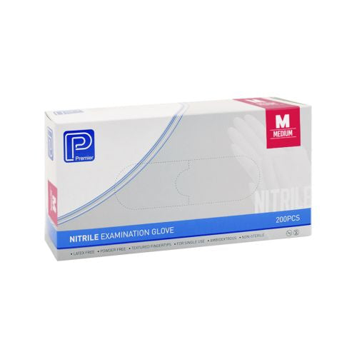 Premier Violet Blue Nitrile Examination Gloves – Powder-Free (200 Pack)
