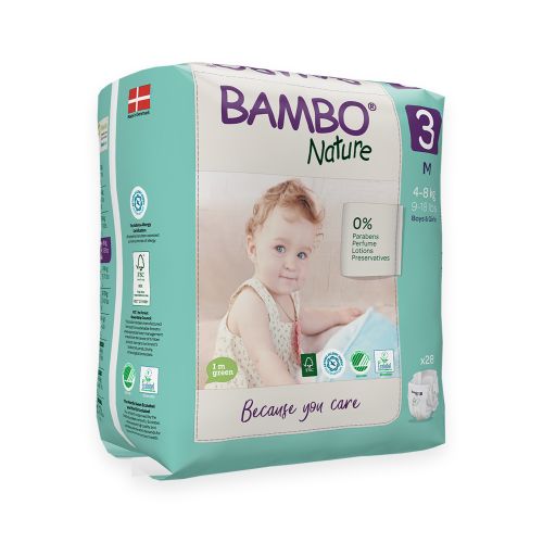 Bambo Nature Nappies – Size 3 (4–8kg) Eco-Friendly Baby Diapers
