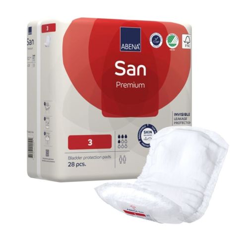 Abena San 3 Premium Pads – 500ml Light to Moderate Absorbency
