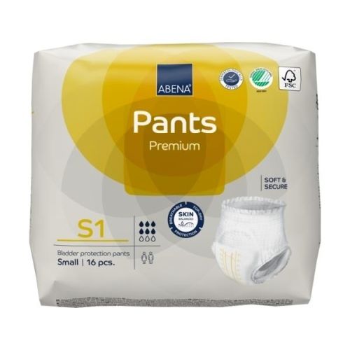 Abena Pants S1 Yellow – 1400ml Moderate Absorbency