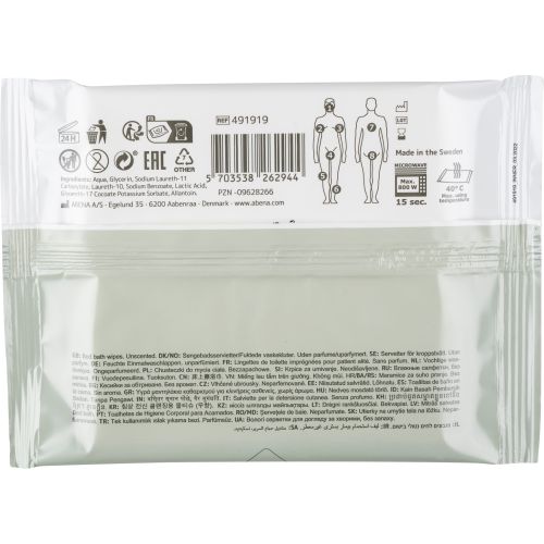 Abena Bed Bath Wipes – 20x23cm Rinse-Free Body Wipes (4-Pack)
