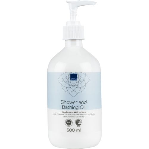 Abena Shower & Bathing Oil – Nourishing Cleanser for Dry Skin (500ml Bottle)